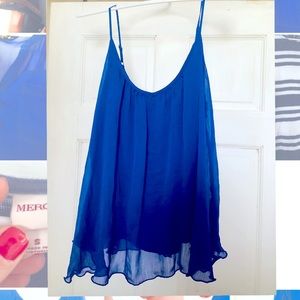 Express Blousy Tank - Size L - Royal Blue